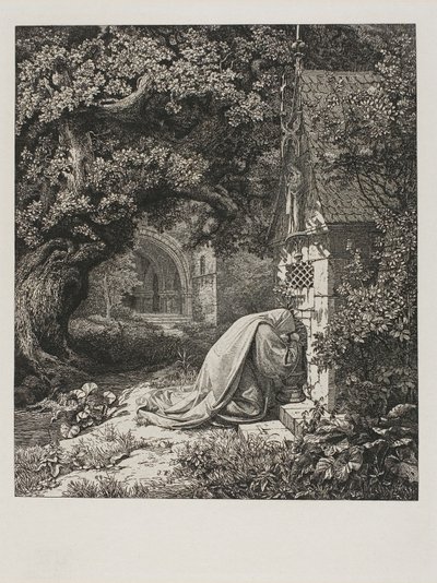 Modląca się zakonnica autorstwa Johann Wilhelm Schirmer