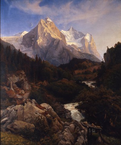 Wetterhorn autorstwa Johann Wilhelm Schirmer