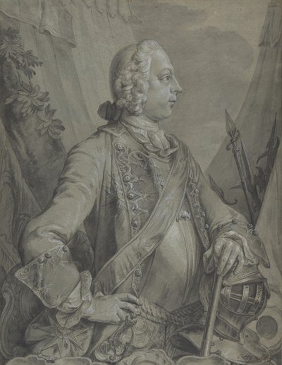 Portret cesarza Józefa II jako dowódcy wojskowego, początek do połowy XVIII wieku. autorstwa Johann Wolfgang Baumgartner