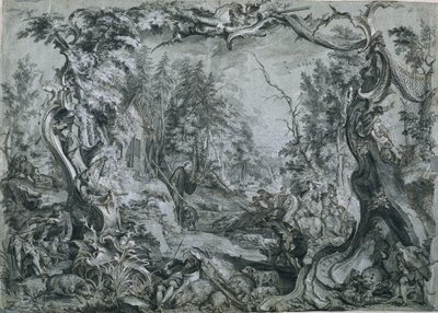 Św. Deikol i Dzik, 1747-1748. autorstwa Johann Wolfgang Baumgartner