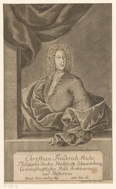 Portret Christiana Friedricha Ruhe .a autorstwa Johann Wolfgang Heinrich Stockmar