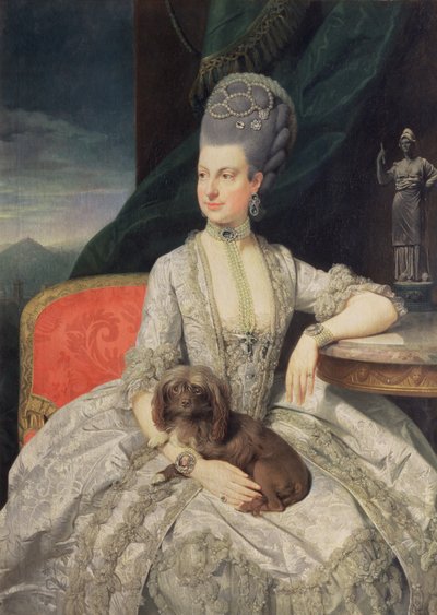 Arcyksiężna Maria Christine Habsburg-Lothringen (1742-98), córka cesarzowej Marii Teresy Austrii (1717-80) i cesarza Franciszka I (1742-98) autorstwa Johann Zoffany