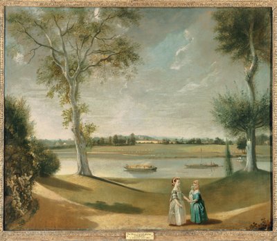 Panny Garrick nad Tamizą w Hampton, 1762 autorstwa Johan Joseph Zoffany