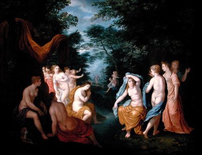 Diana i Acteon (olej na miedzi) autorstwa Johann or Hans (attr.to) Konig