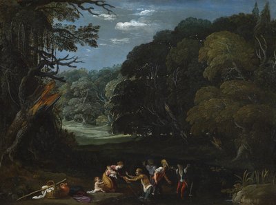 Latona zmieniająca licyjskich chłopów w żaby (po Elsheimerze?) autorstwa Johann or Hans (attr.to) Konig