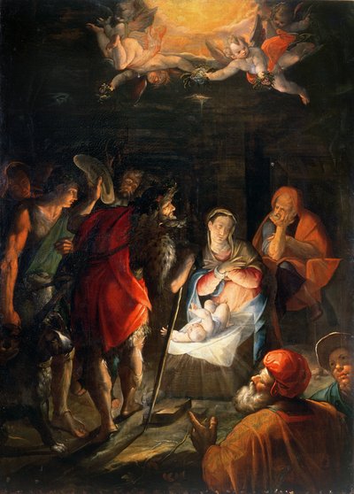 Adoracja pasterzy autorstwa Johann or Hans von Aachen