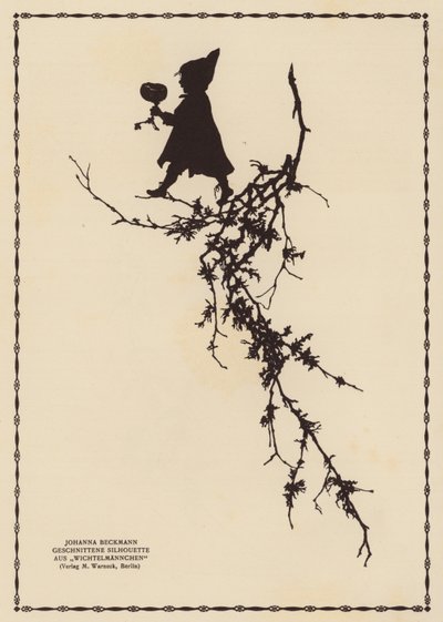 Sylwetka pixie (litografia) autorstwa Johanna Beckmann