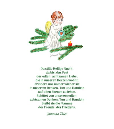 Świąteczny anioł autorstwa Johanna Thier