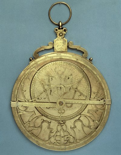 Instrument astronomiczny: astrolabium Johannesa Stoefflera (Stofflera) (1452-1531), wykonane w XVI wieku. Paryż, kolekcja Brieux autorstwa Johannes Stoeffler