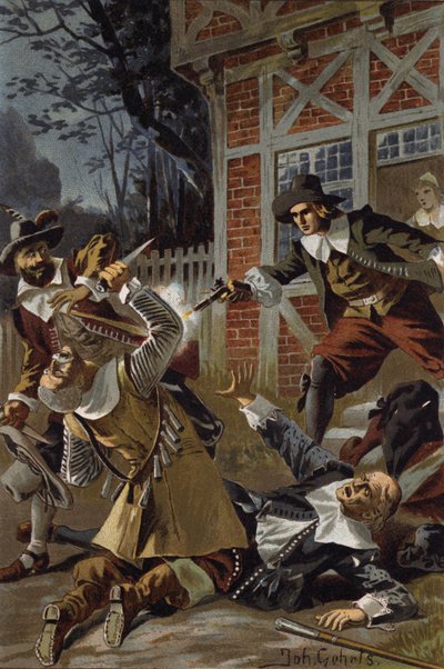 Ilustracja do Latającego Holendra, czyli Der Fliegende Hollander (kolor lito) autorstwa Johannes (after) Gehrts