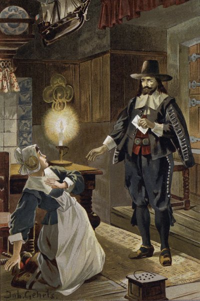 Ilustracja do Latającego Holendra, czyli Der Fliegende Hollander (kolor lito) autorstwa Johannes (after) Gehrts