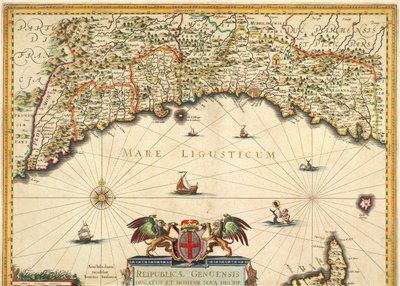 Republika Genui, Mapa Jana Chrzciciela Vrients, miedzioryt autorstwa Johannes Baptista Vrints