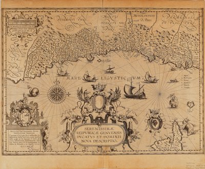 Republika Genui, mapa Jana Baptist Vrients z Theatrum Orbis Terrarum Abrahama Orteliusa autorstwa Johannes Baptista Vrints
