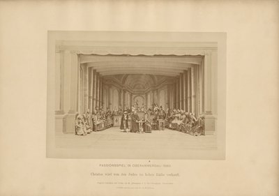Pasja z Ober-Ammergau - Chrystus sprzedany przez Żydów w Hoher Rathe autorstwa Johannes Bernhard