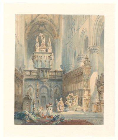 Kerkinterieur autorstwa Johannes Bosboom (signed by artist)
