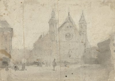 Widok na Ridderzaal w Binnenhof autorstwa Johannes Bosboom