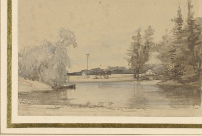 Widok na staw Huis te Leede (?) autorstwa Johannes Bosboom