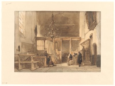 Wnętrze kościoła w Utrechcie autorstwa Johannes Bosboom