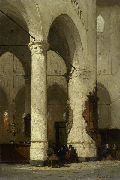 Wnętrze kościoła „Hooglandse”, Leiden autorstwa Johannes Bosboom