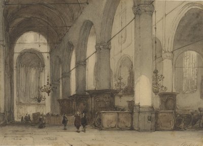 Kerkinterieur autorstwa Johannes Bosboom