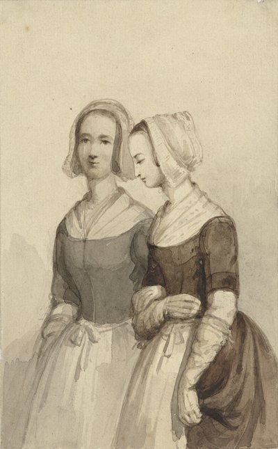 Dwie osierocone dziewczynki (?) autorstwa Johannes Christiaan d
