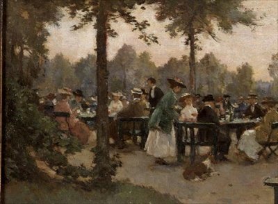 Ogród Herbaciany w pobliżu Pałacu Noordeinde autorstwa Johannes Evert Hendrik Akkeringa