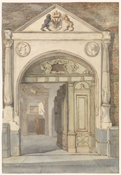 Widok w holu ratusza w Nijmegen autorstwa Johannes Franciscus Christ