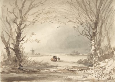 Pejzaż zimowy, 1854. autorstwa Johannes Franciscus Hoppenbrouwers