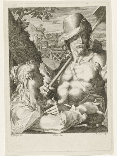 Chrystus ukazuje się Marii Magdalenie jako ogrodnik autorstwa Johannes Fredericus Lange