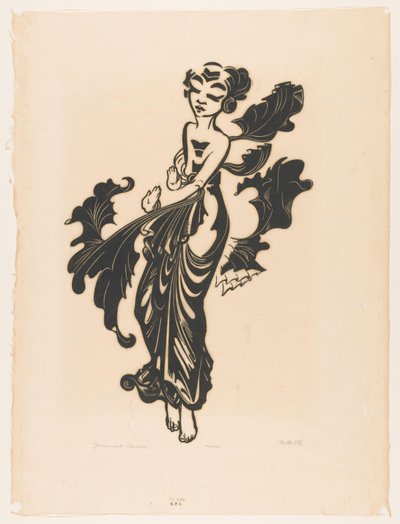 Tancerka jawajska (oryginalny tytuł na obiekcie) autorstwa Johannes Frederik Engelbert ten Klooster (signed by artist)