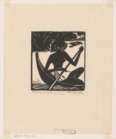 Papoeameisje (oryginalny tytuł na obiekcie) autorstwa Johannes Frederik Engelbert ten Klooster (signed by artist)