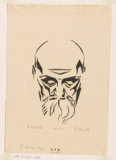 Portret van Carl Hohn autorstwa Johannes Frederik Engelbert ten Klooster (signed by artist)
