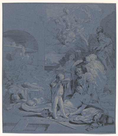 Błaganie św. Rocha Przedstawienia biblijne, mitologiczne i alegoryczne (tytuł serii) autorstwa Johannes Glauber