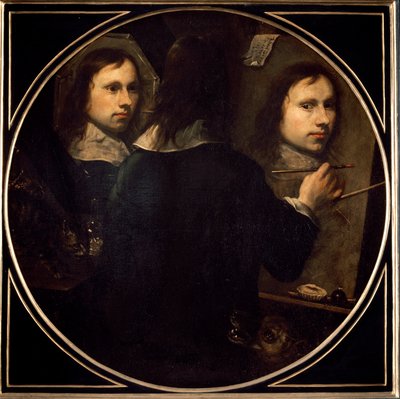 Obraz autoportretowy Johannesa Gumppa (1626-?) 1646 Nd. 88,5x89 cm Florencja, Galleria degli Uffizi (Biura) autorstwa Johannes Gumpp
