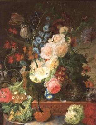 Martwa natura kwiatów autorstwa Johannes Hendrick Fredriks