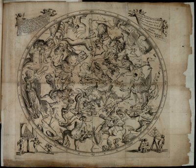 Tablica konstelacji Półkuli Północnej Firmamentum Sobiescianumsive Uranographia autorstwa Johannes Hevelius