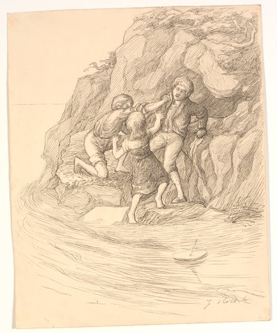 Ilustracja do Alfreda Tennysona „Enoch Arden” autorstwa Johannes Holbek