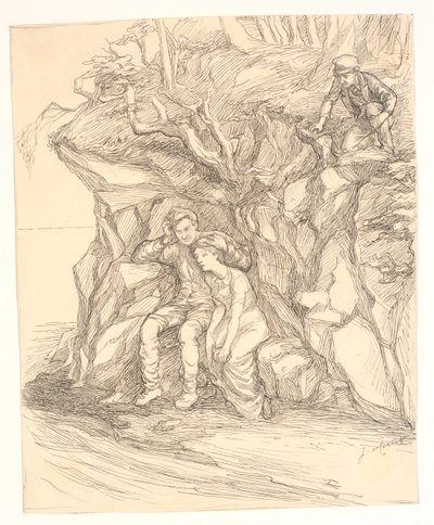 Ilustracja do Alfreda Tennysona „Enoch Arden” autorstwa Johannes Holbek