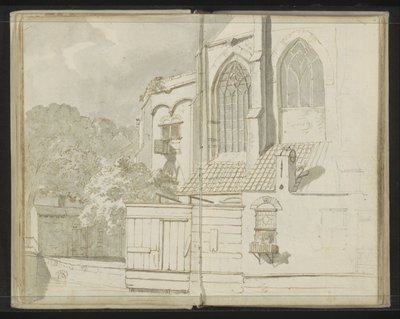 Tył Nieuwe Kerk w Delft autorstwa Johannes Huibert Prins