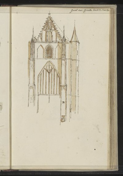 Fasada Grote Kerk w Haarlemie autorstwa Johannes Huibert Prins