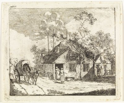 Dwa domy na drodze autorstwa Johannes Huibert Prins