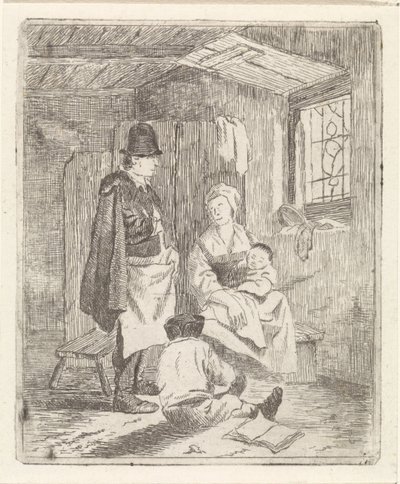 Rodzina we wnętrzu autorstwa Johannes Janson (possibly)