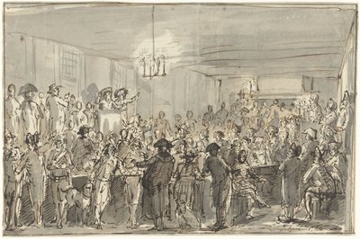 Rewolucyjne spotkanie w Delft w 1795 r. autorstwa Johannes Jelgerhuis