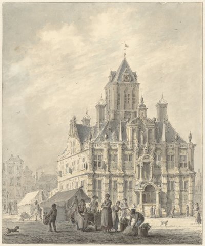 Ratusz w Delft autorstwa Johannes Jelgerhuis