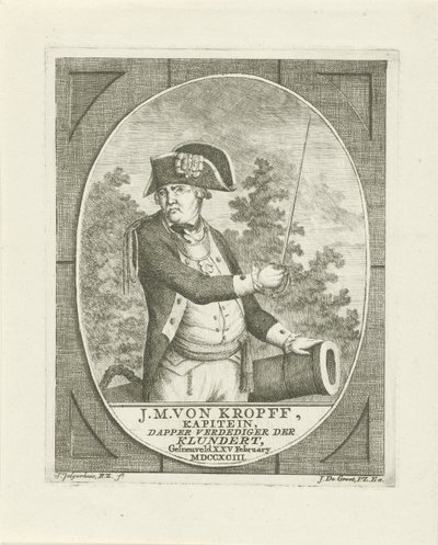Portret Joachima Mauritsa von Kropff autorstwa Johannes Jelgerhuis