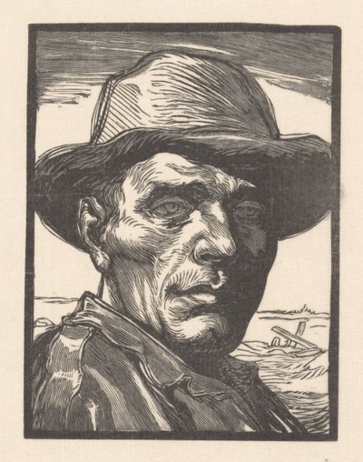 Portret nieznanego mężczyzny autorstwa Johannes Josephus Aarts (signed by artist)
