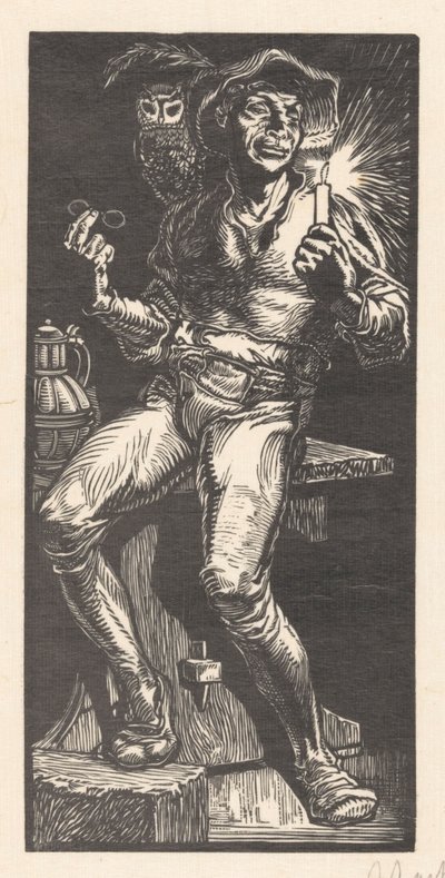 Tijl Ulenspiegel autorstwa Johannes Josephus Aarts (signed by artist)