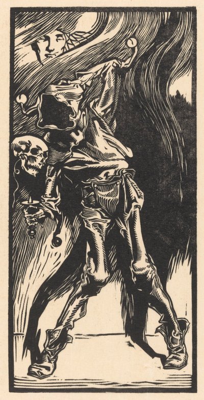 Śmierć jak arlekin, grając w bilbokiet autorstwa Johannes Josephus Aarts
