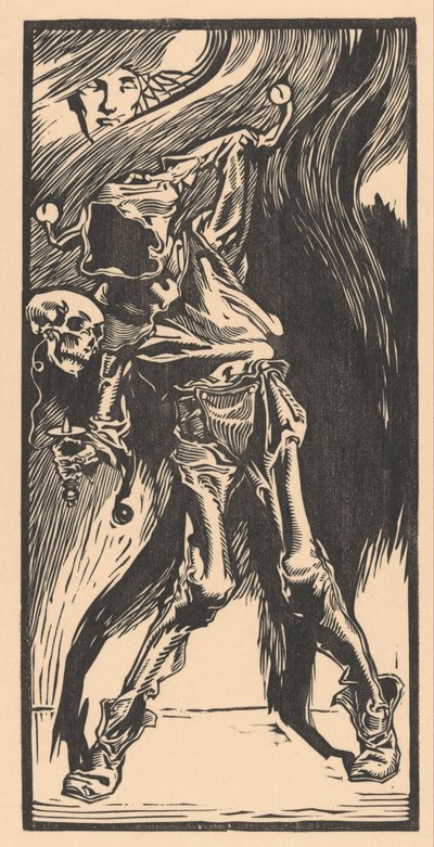 Śmierć jak arlekin, grając w bilbokiet autorstwa Johannes Josephus Aarts