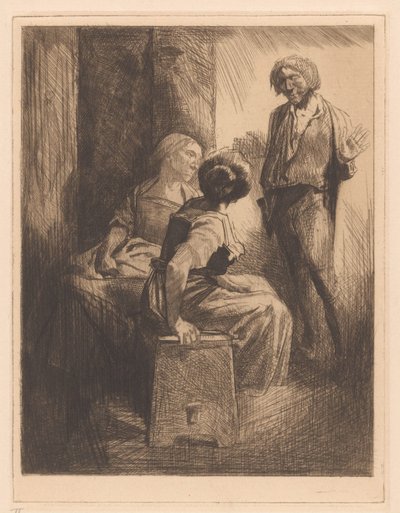 Trzy rozmawiające postacie autorstwa Johannes Josephus Aarts